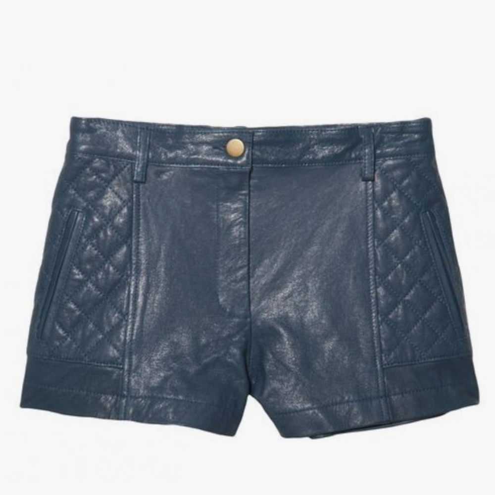 NWT Thakoon Audition quilted leather shorts